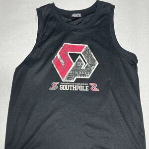 Black South Pole Jersey Style Tank Top size XL